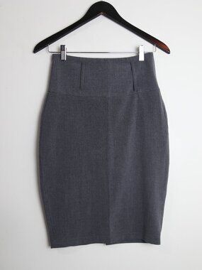 Seductions High Waisted Pencil Grey Tube Short Skirt Size Small